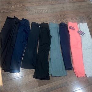 OLD NAVY ABERCROMBIE DRY-FIT HIGH RISE LEGGINGS FLARE SWEATPANTS BUNDLE SET